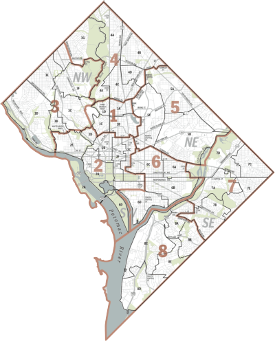 Washington DC map